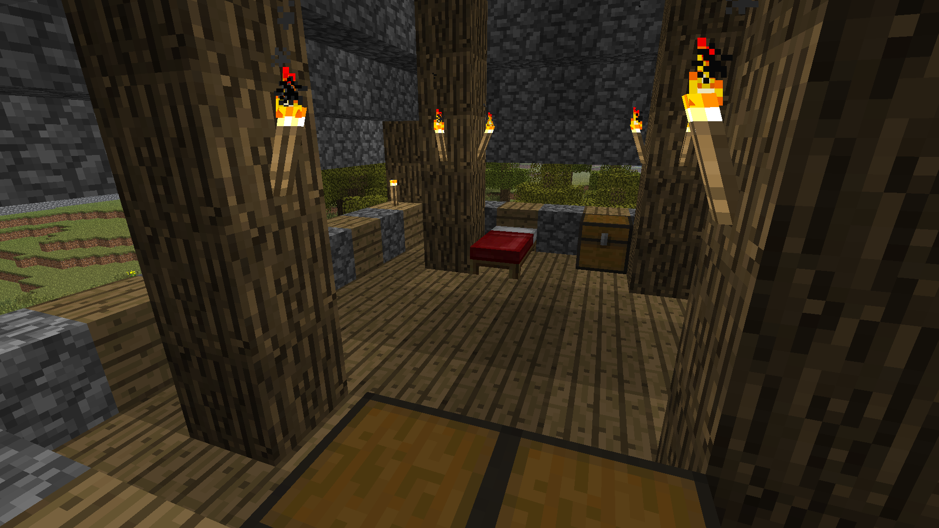 the first/upper floor of my home in my minecraft world