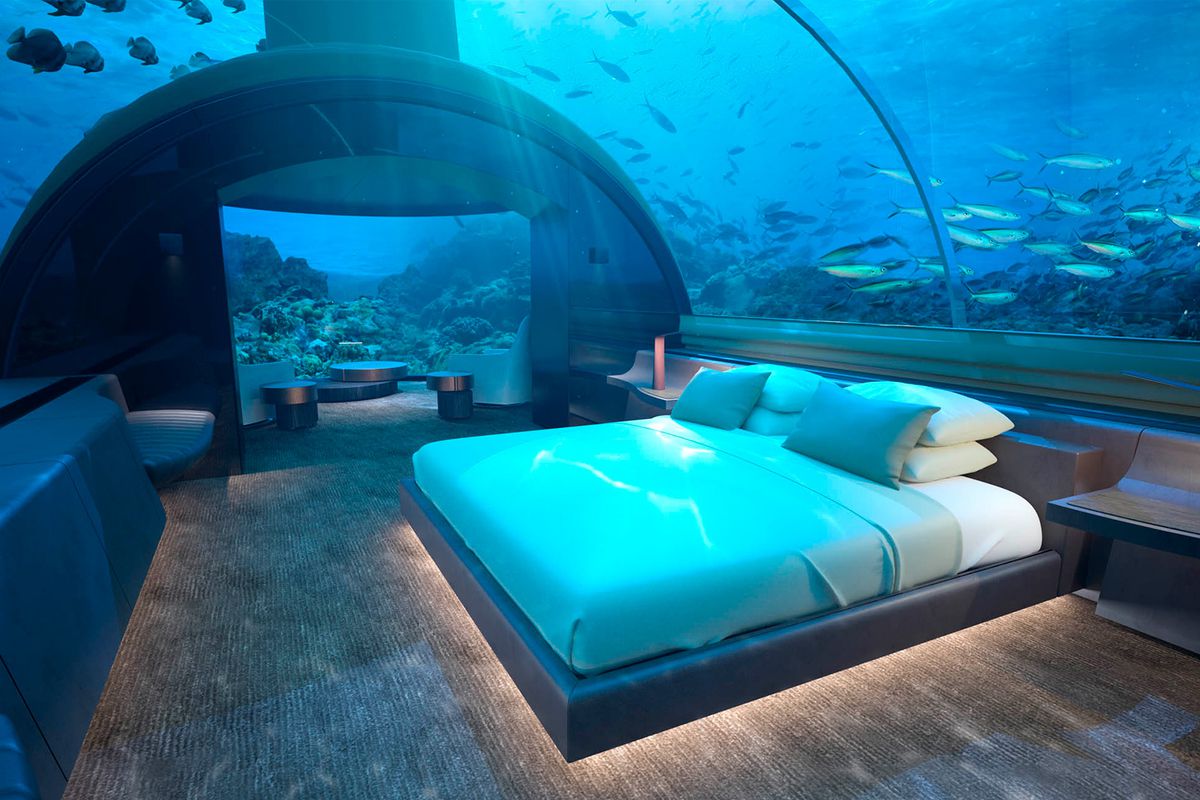 a photo of a underwater hotel, its not partiularly unique so a web search of one should be fine, this one is from the maldives i believe though!